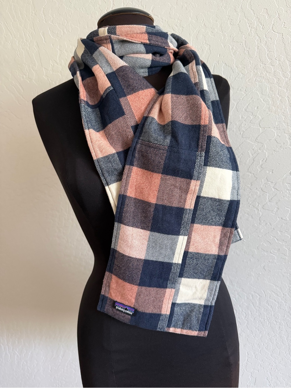 Patagonia Fjord Flannel Patchwork Scarf Wrap